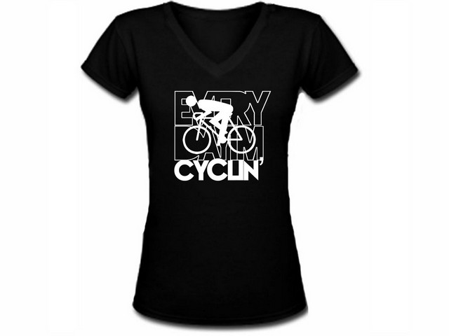 Everyday I'm cycling funny parody bicycle women t-shirt